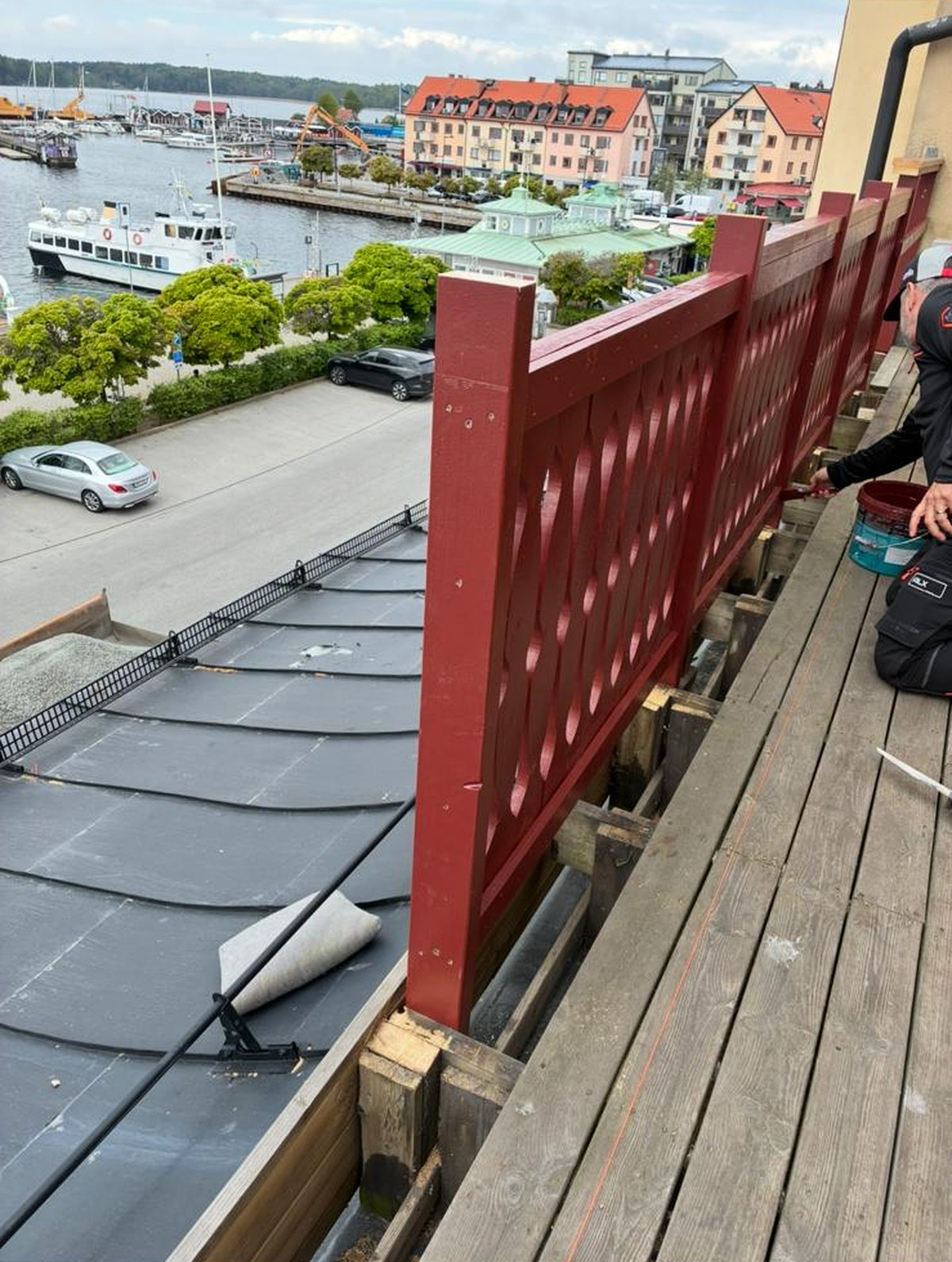 Nya räcken på Vaxholms hotell